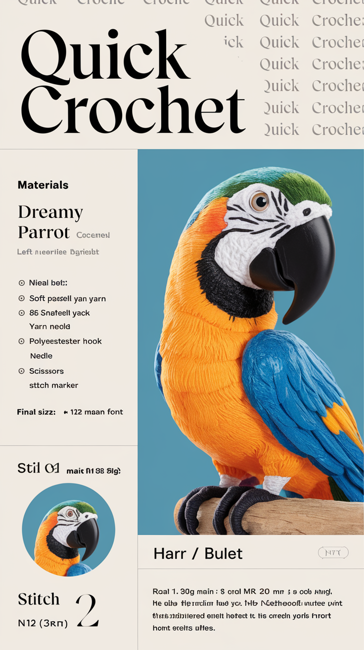 Free Parrot Crochet Pattern – Easy Amigurumi Parrot