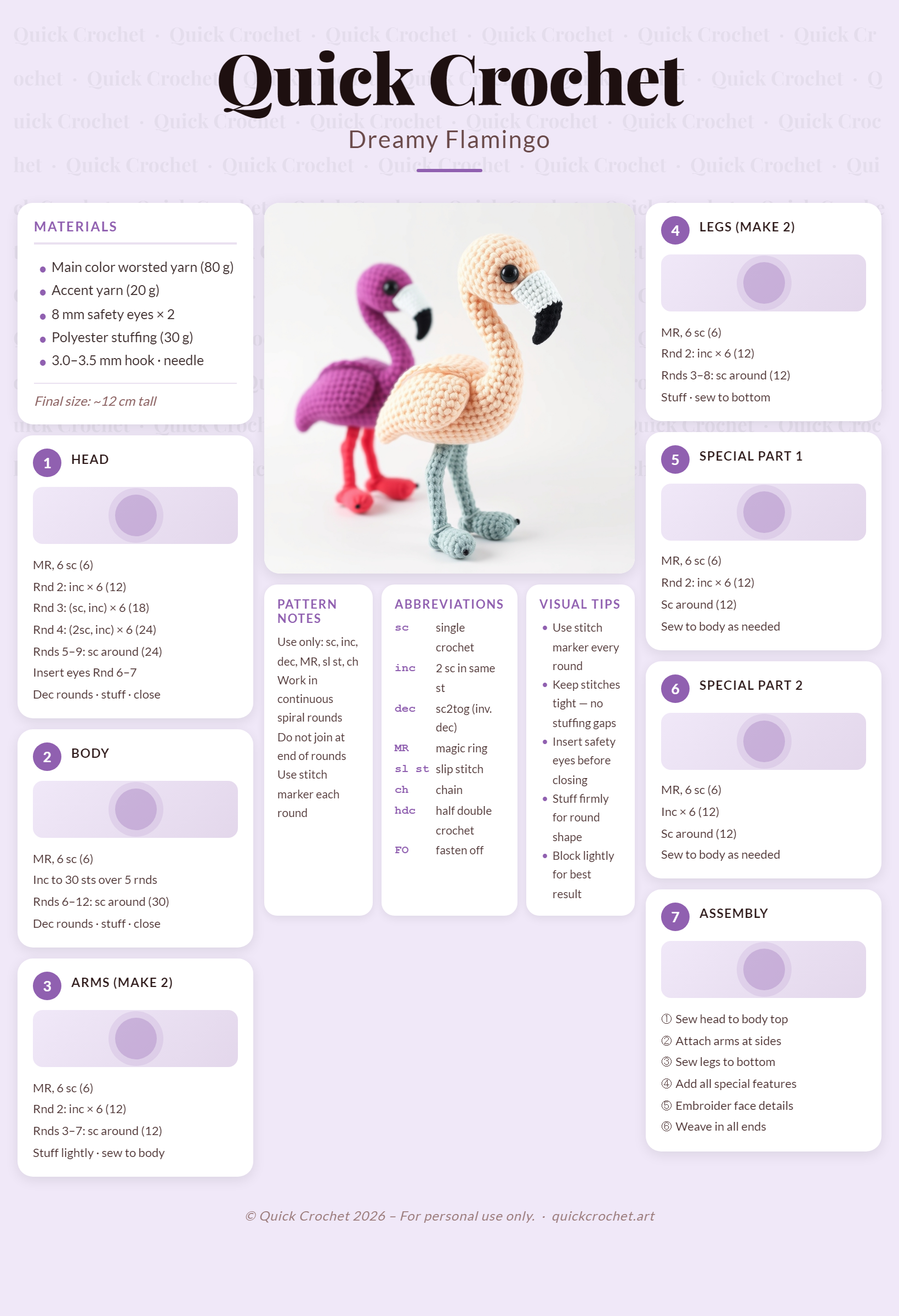 Crochet Flamingo Pattern – Easy Amigurumi Flamingo