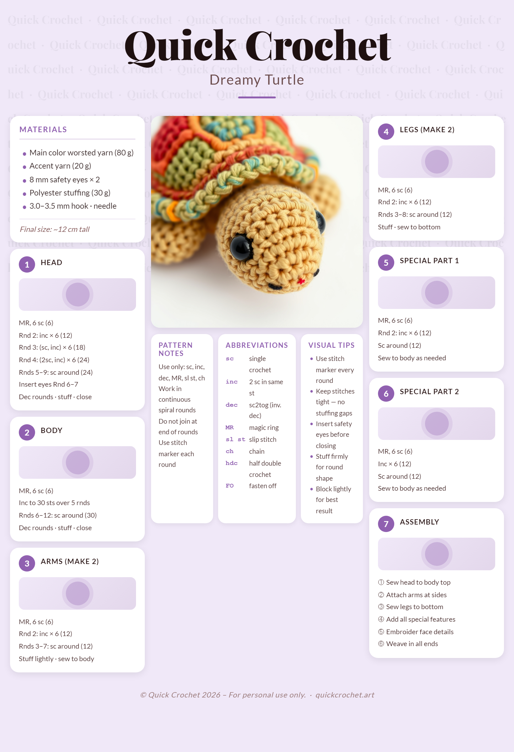 Free Crochet Sea Turtle Pattern – Easy Amigurumi Sea Turtle